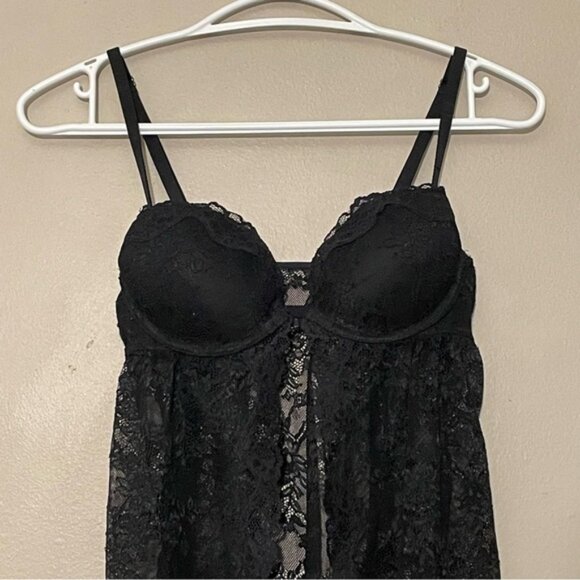 La SENZA Black Lace Push-Up Lingerie Teddy - Picture 3 of 15